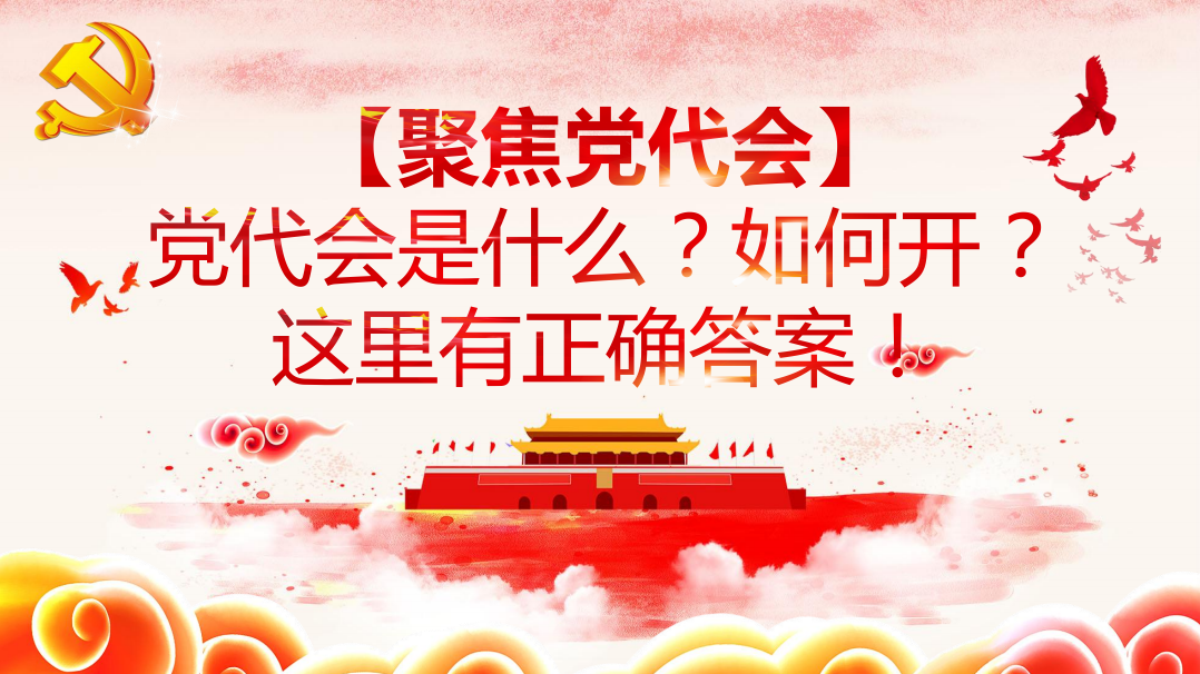 【聚焦黨代會】黨代會是什么？如何開？這里有正確答案！